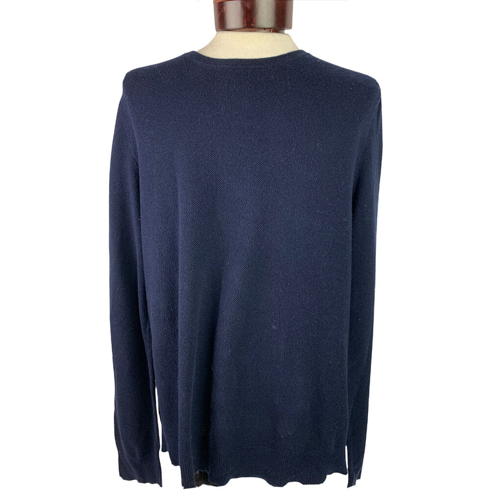 XL J.Crew Mercantile Mens Blue Pullover Sweater Cotton Round Neck Style J7089